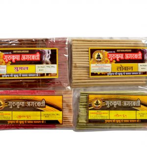 GURUSHRADDHA Pure Gugal-Loban & Chandan Dhoop-Gulab Dhoop Agarbatti charcoal and chemical free Incense sticks.Combo 4 In 1 200gm.*4 Pack.(800gm).