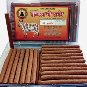 Gau Samarpan Cow Dung Natural Sai Flora Fragrance Dhoop Sticks (60 Sticks).with Stand